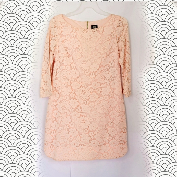 Vince Camuto | Dresses | Vince Camuto Blush Floral Lace Shift Dress Sz 2 |  Poshmark